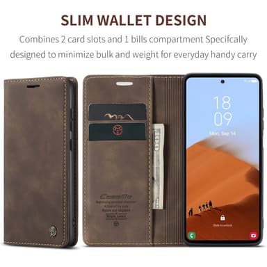 CASEME Lommebok-deksel Samsung Galaxy S23 FE - Kaffe