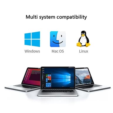 USB + USB-C Hub-adapteromformer USB 3.0+3xUSB 2.0+PD 100W