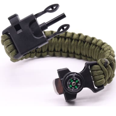 Overlevelsesarmbånd Survival Emergency Armbånd - Army Green