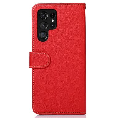 KHAZNEH Lommebok-deksel til Samsung Galaxy S24 Ultra - Rød/Svart