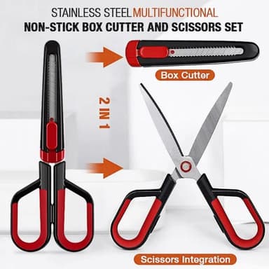Sett med saks og knivkniv 2-i-1