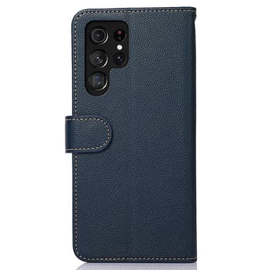 KHAZNEH Lommebok-deksel til Samsung Galaxy S24 Ultra - Blå/Brun