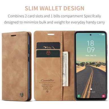 CASEME Lommebok-deksel Samsung Galaxy S23 FE - Brun