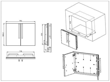 Myoutdoorkitchen - Built-in - Innbyggbar dobbelt dør
