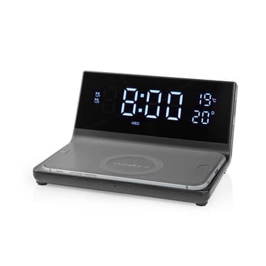Nedis Alarm clock wireless charger | Qi sertifisert | 5 / 7.5 / 10 / 15 W | USB-A Han | 2 Alarmtider | slumrefunksjon
