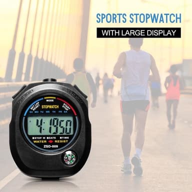 Sport Digital Timer Timer Stoppeklokke LCD-skjerm Svømmeløping