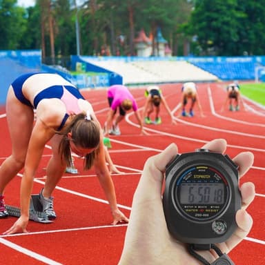 Sport Digital Timer Timer Stoppeklokke LCD-skjerm Svømmeløping
