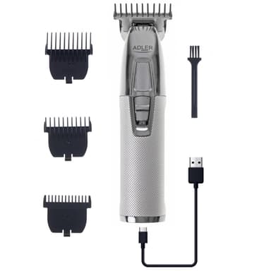 Adler AD 2836s Profesjonell Trimmer - USB, Sølv