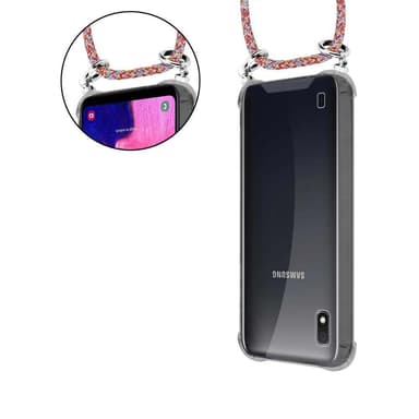 Samsung Galaxy A10 / M10 Deksel med Halskjede (rød)