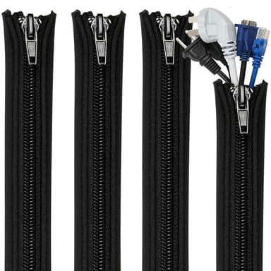 Cord Organizer System Kabelhåndteringshylse med spenne 4-delt