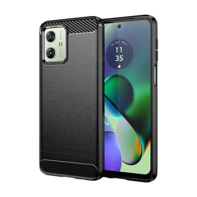 Børstet silikondeksel Motorola Moto G54 - Sort