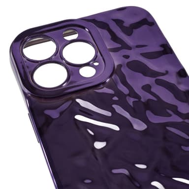Til iPhone 15 Pro TPU-deksel Elektrobelagt Rynket - Lilla
