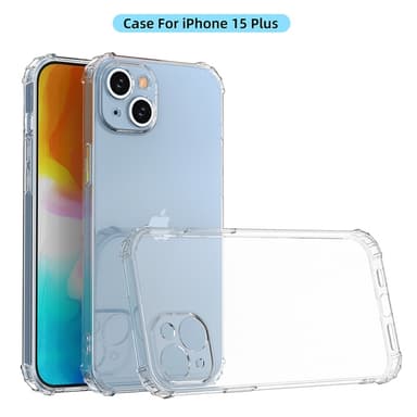 Til iPhone 15 Plus dekselveske TPU-ramme+akryl baktelefonveske