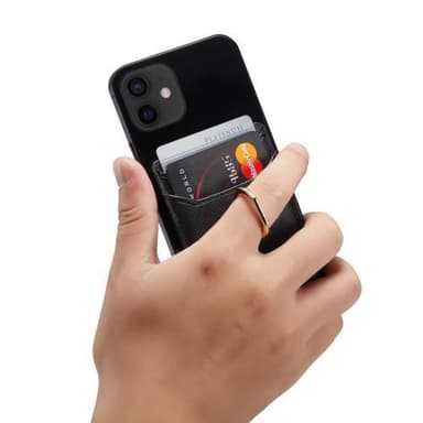 MUXMA Kortholder Ringstativ RFID Blokkerende Kredittkort - Svart