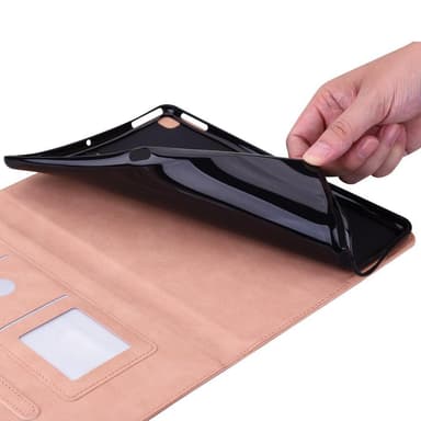 Apple iPad 10.9 2022 Sammenleggbart Veske Kortholder Sommerfugl - Rosa
