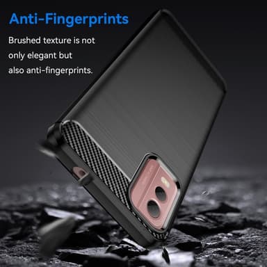 Slim-Fit TPU Telefondeksel til Nokia C32 - Svart