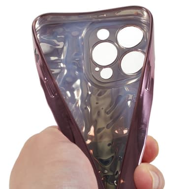 Til iPhone 15 Pro TPU-deksel Elektrobelagt Rynket - Rosa