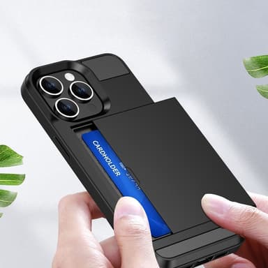 Til iPhone 15 Pro Max Deksel med Kortholder