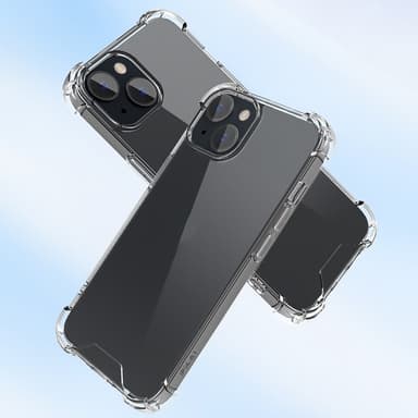 For iPhone 15 dekselveske TPU-ramme+akryl baktelefonveske