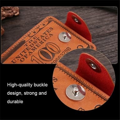 Wallet Exchange 100 Dollar Bill Money Bifold Kortholder - Brun