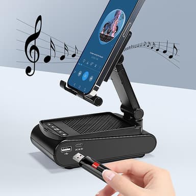 Mobiltelefonholder Bluetooth høyttaler Sammenleggbar bærbar