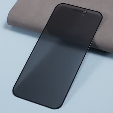 til iPhone 15 Pro herdet glass 180-graders anti-spion personvern 2 stk