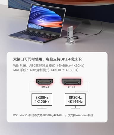 NÖRDIC USB-C 1 til 12 Dokkingstasjon 1xDP 8K30Hz 1xHDMI 8K30Hz 1xRJ45 GigaLan 1xUSB-C PD100W 3xUSB 10G 1xUSB 5G 1xSD 1XMicroSD 1x3,5 mm