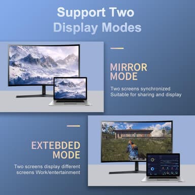 NÖRDIC 50 cm Displayport 1.4 skjøtekabel UHD 8K60Hz 4K144Hz 32.4Gbps 10-bit HDR