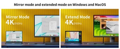 NÖRDIC USB-C 1 til 6 huber 1xHDMI4K60Hz 1xUSB-C PD 100W 2xUSB-A 5Gbps 1xSD 1xMicro SD