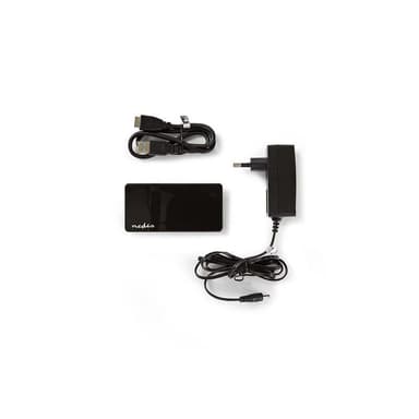 Nedis USB-hub | USB-A Han | 4x USB A Female | 4-Port port(s) | USB 3.2 Gen 1 | Nettstrøm drevet / USB-Strøm | 4x USB