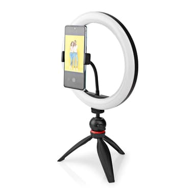 Nedis Ringlys | 10 inch | 120 LED's | 2700 - 6700 K | Trebeinsstativ | Sort