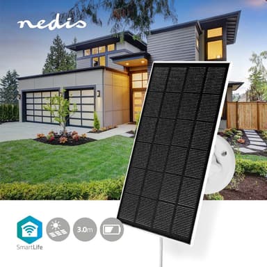 Nedis Solfanger | 5.3 V DC | 0.5 A A | Micro USB | Kabellengde: 3.00 m | Tilbehør til: WIFICBO30WT