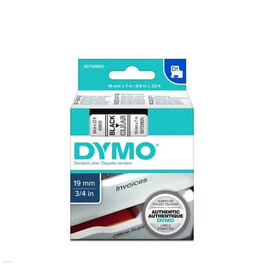 dymo Fargebånd S0720820 45800 19 mm Svart på Transparent