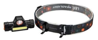 Oppladbar hodelykt 1xQ5+1xCOB