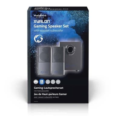 Nedis Gaming Speaker | Høyttalerkanaler: 2.1 | USB-Strøm | 3.5 mm Han | 30 W | Uten Lighting | Volumkontroll
