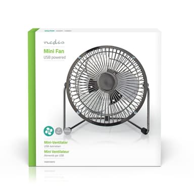 Nedis Bord-vifte | USB-Strøm | Diameter: 150 mm | 3 W | 1 Hastighet | Gun Metal Grå