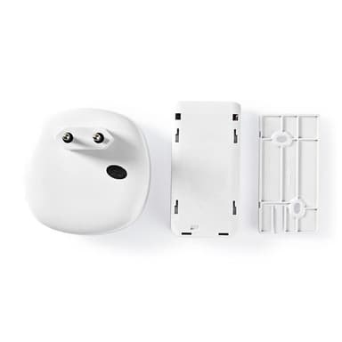 Nedis Trådløs ringeklokke Set | Nettstrøm drevet | 220 - 240 V AC 50 Hz | 1x CR2032 | Volum: 80 dB | Signalområde (siktelinje): 100 m | Justerbar volum | 36 Melodier | 1 Mottaker | Hvit