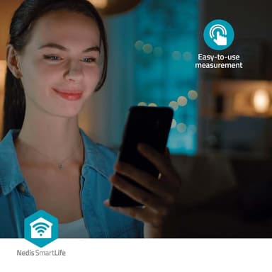 Nedis Smartlife Blodtrykksmåler | Væpne | Bluetooth | LCD-Skjerm | 22 - 42 cm | Deteksjon av uregelmessig hjerteslag / Deteksjon for mansjettbruk / Hold fortsatt indikasjon | Hvit