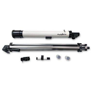 Nedis Teleskop | Blenderåpning: 50 mm | Brennvidde: 600 mm | Finderscope: 5 x 24 | Maksimal arbeidshøyde: 125 cm | Tripod | Hvit / Sort