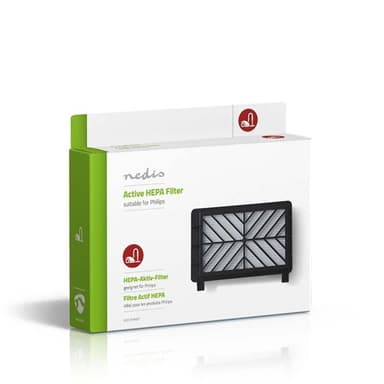 Nedis Utskifting Active HEPA-filter | Erstatning for: Philips | Hvit / Sort