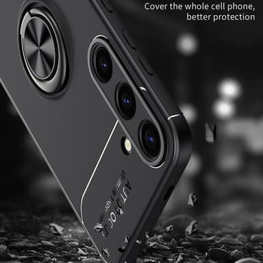 Samsung Galaxy S24+ TPU Deksel Med Fingerring - Svart