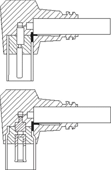 Vinklet antennekabel (<70 dB), 2x skjermet