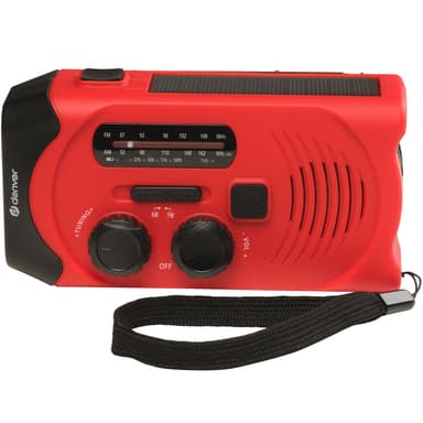 Radio med sveiv og solcellelading