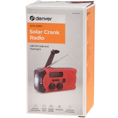 Radio med sveiv og solcellelading
