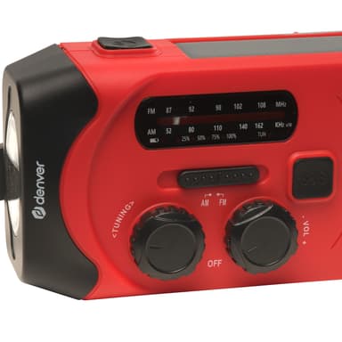 Radio med sveiv og solcellelading