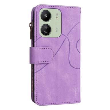 KT Lommebok-deksel til Xiaomi Redmi 13C - Lilla-Svart