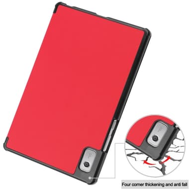 Tri-fold Deksel til Lenovo Tab M9 - Rød