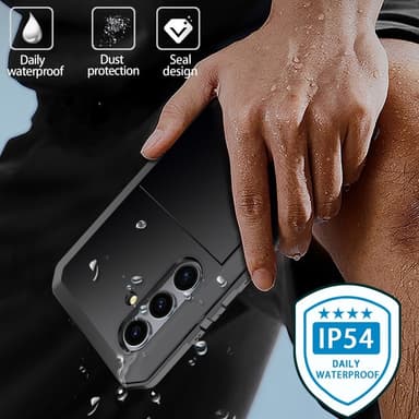 Samsung Galaxy S24 Deksel Armor beskyttelsesdeksel + Herdet Glass