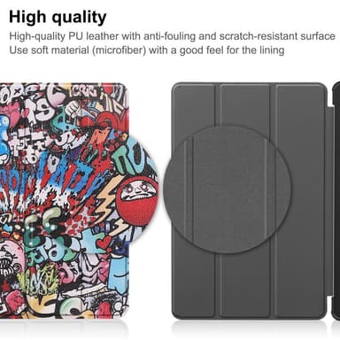 Trifoldbart deksel til Lenovo Tab M9 - Graffiti