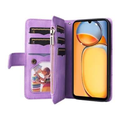 KT Lommebok-deksel til Xiaomi Redmi 13C - Lilla-Svart